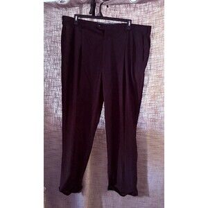 Roundtree Yorke TravelSmart Pleated Waistband Brown Twill Dress Pants 44X29 MINT